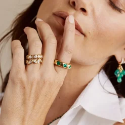 Jumbo Emerald Liberty Ring