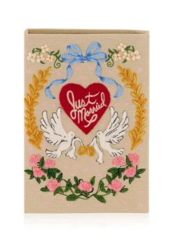 Just Married Book Clutch in Ivory