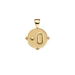 JW Letter Coin Pendant Necklace