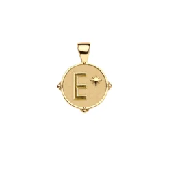 JW Letter Coin Pendant Necklace