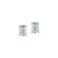 14K Blue Topaz Studs