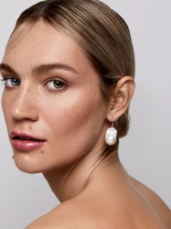 14K Gold Baroque Pearl Drops