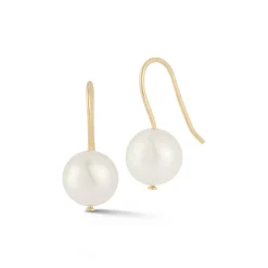 14K Pearl Drop Earrings