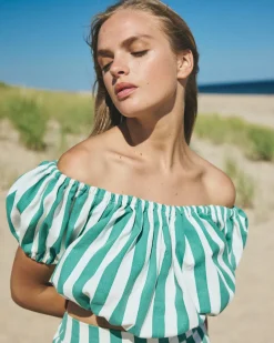 Kaia Set in Green Stripe