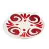 Kallos Charger Plate in Deep Red on White