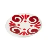 Kallos Dinner Plate in Deep Red on White