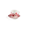 Kallos Espresso Cup in Deep Red on White