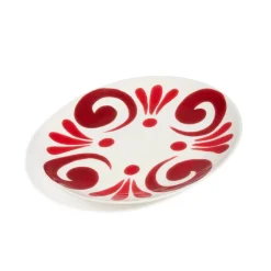 Kallos Serving Platter in Deep Red on White