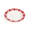 Kallos Soup Plate in Deep Red on White