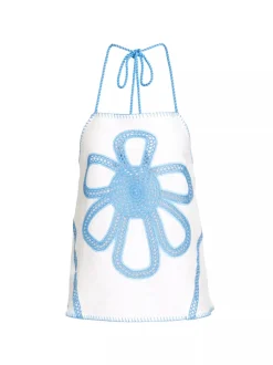 Kampos Halter Top in White Multi