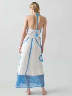 Kampos Wrap Skirt in White Multi