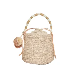 Kan Straw Bucket Bag