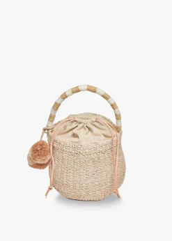 Kan Straw Bucket Bag