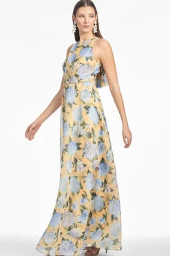 Kate Gown in Sun And Sea Peonies