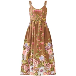 Katherine Dress in Caramel Victorian Floral
