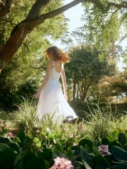 Katherine Dress in White Whimsy