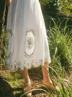 Katherine Dress in White Whimsy