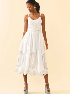 Katherine Dress in White Whimsy