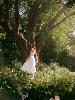 Katherine Dress in White Whimsy