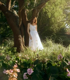 Katherine Dress in White Whimsy