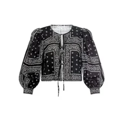 Katie Top in Aces Wild Black