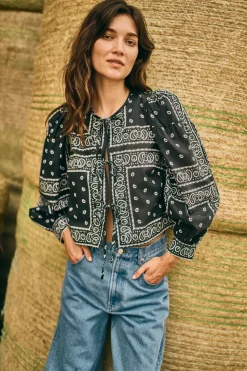 Katie Top in Aces Wild Black