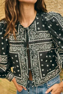 Katie Top in Aces Wild Black