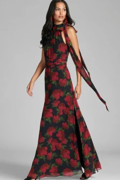 Kayla Gown in Ruby Tea Roses