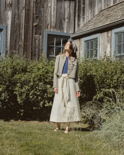 Kerrin Jacket in Dark Khaki & Maritime Blue Multi