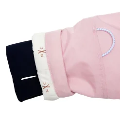 Kids' Ballerina Pink Winter Coat with Red Rugby Stripe