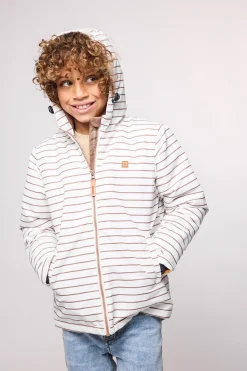 Kids' Breton Stripe Winter Coat