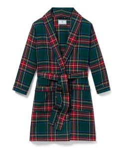 Kid's Brushed Twill Robe in Kensington Tartan