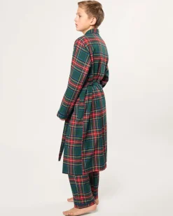 Kid's Brushed Twill Robe in Kensington Tartan
