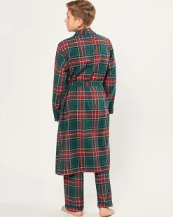 Kid's Brushed Twill Robe in Kensington Tartan