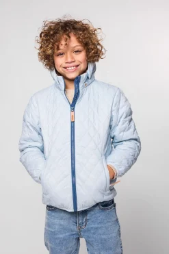 Kids' Cloud Blue Quilted Puffer Jacket