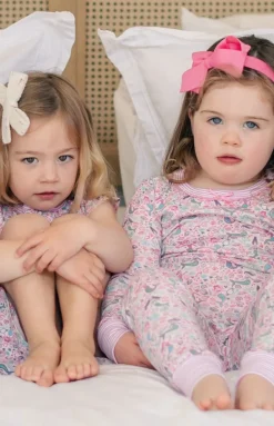 Kid's Mermaids Two Piece Pajamas in Pink