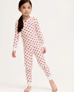 Kid’s Pima Snug Fit Pajama Set in Blissful Bows