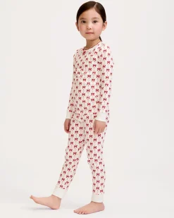 Kid’s Pima Snug Fit Pajama Set in Blissful Bows