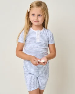 Kid’s Pima Snug Fit Pajama Short Set in La Mer