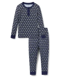 Kid’s Pima Snug Fit Pajama Set in Festival of Lights