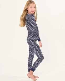 Kid’s Pima Snug Fit Pajama Set in Festival of Lights