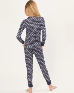 Kid’s Pima Snug Fit Pajama Set in Festival of Lights