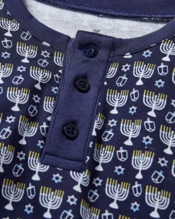 Kid’s Pima Snug Fit Pajama Set in Festival of Lights