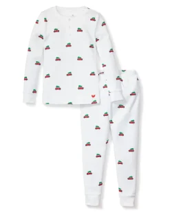 Kid's Pima Snug Fit Pajama Set in Holiday Journey