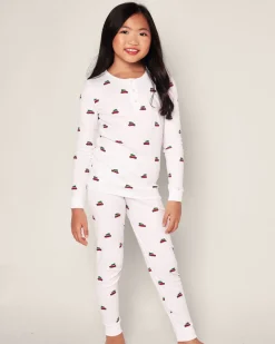 Kid's Pima Snug Fit Pajama Set in Holiday Journey