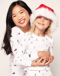 Kid's Pima Snug Fit Pajama Set in Holiday Journey