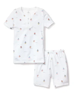 Kid’s Pima Snug Fit Pajama Short Set in Bateau