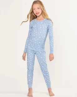 Kid’s Pima Snug Fit Pajama Set in Periwinkle Wonderland