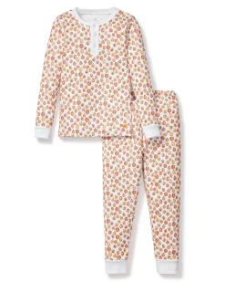 Kid's Pima Snug Fit Pajama Set in Pumpkin Patch