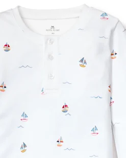 Kid’s Pima Snug Fit Pajama Set in Bateau